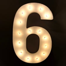 Light Up Marquee Number 60 Rental — Elite Rentals Company